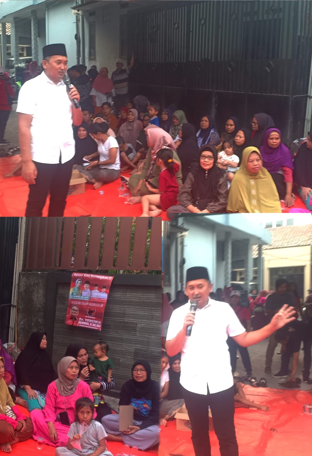 Terlihat Kompak , Calon Wakil Gubernur Banten H.Ade Sumardi dan Wakil Walikota Tangerang H.Maryono Sambangi Warga Larangan Utara 2
