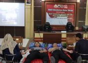 HUT Ke 73, Humas Polres Sragen Gelar Donor Darah, Bantu Masyarakat Yang Membutuhkan