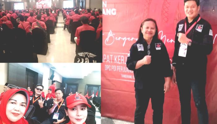 Relawan Penjaga Demokrasi saat hadiri RAKERCABSUS (Foto : D.Wahyudi/Harianesia.com)