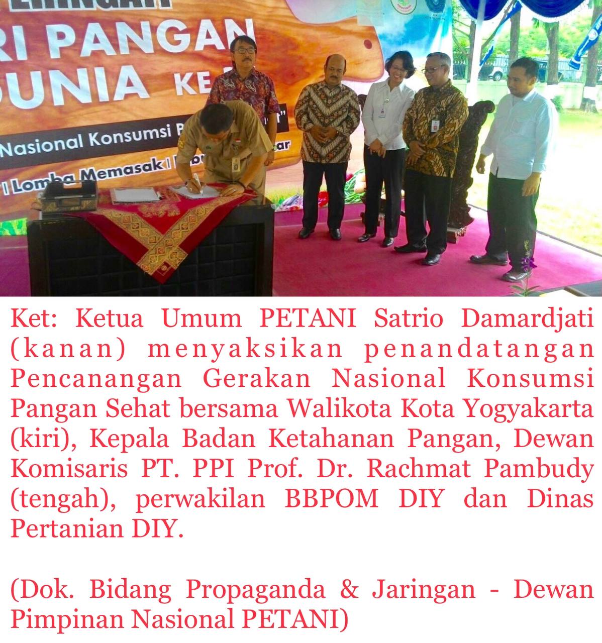Kawal Makan Bergizi Gratis, PETANI: Ingat Pencanangan Misi Gerakan Nasional Konsumsi Pangan Sehat! 3