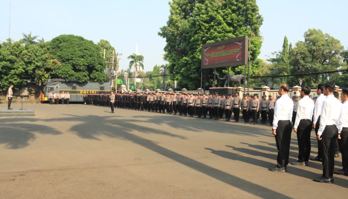 Polres Bogor Gelar Apel Kesiapan Pengalaman Pelantikan Ucap Sumpah Janji Presiden dan Wakil Presiden 2024 - 2029 2