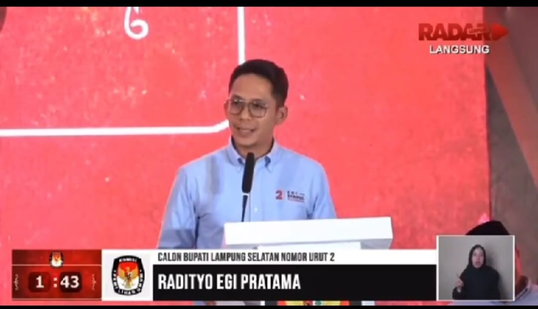 Egi - Syaiful Kuasai Panggung Debat Publik Perdana Calon Bupati dan Wakil Bupati Lampung Selatan