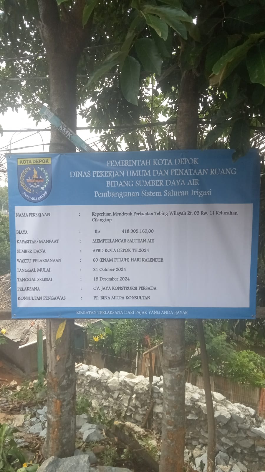 Pagu proyek di pasang setelah adanya pemberitaan sebelumnya