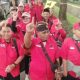 PAC Ranting dan Anak Ranting PDIP Kecamatan Jatiuwung menghadiri acara kampanye akbar perdana HJ. Airin Rachmi dan H. Ade di Cikupa