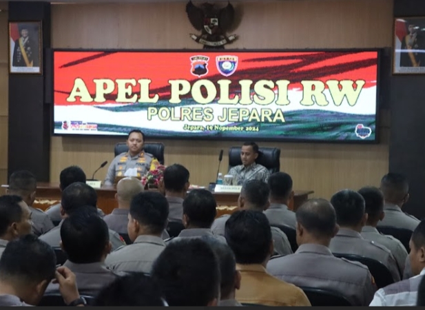 Gelar Apel Polisi RW, Kapolres Jepara Tekankan Anggota Jadi Cooling System di Masyarakat dalam Pilkada Serentak 2024