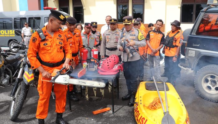 Hadapi Cuaca Ekstrem, Kapolres Sragen Selenggarakan Apel Kesiapsiagaan Penanggulangan Bencana Bersama Unsur Terkait 2
