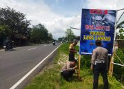 Satlantas Polres Wonogiri Pasang Rambu Peringatan di Titik Rawan Kecelakaan