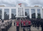 Sat Samapta Polres Bogor Giat Kesiapan Pengamanan Ibadah Malam Natal 2024 Dalam Rangka Ops Lilin Lodaya 2024 di Wilayah Hukum Polres Bogor