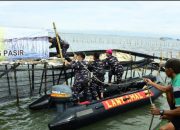 PAGAR LAUT SEPANJANG 30 KM DI TANGERANG, MULAI DIBONGKAR OLEH TNI AL Dibantu RAKYAT