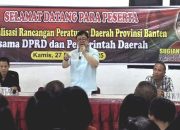 Sugianto, Anggota DPRD Provinsi Banten : Dalam Sosialisasi Perda, Ajak Masyarakat Jadikan Pancasila Membumi, Jangan Hanya Diawang Awang