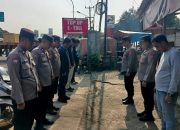 Kapolsek Klari Pimpin Apel Keberangkatan Serikat Pekerja ke DPR Untuk Aksi