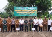 Kapolsek Klari Hadiri dan Lakukan Penanaman Perdana Jagung Hybrda Ketahanan Pangan Kompi Produksi Kodim 0604 / Karawang  ‎