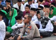 KAPOLRES PIMPIN LANGSUNG PENGAMANAN AKSI DAMAI BANOM NU BOYOLALI SUARAKAN PEMBELAAN TERHADAP PONDOK PESANTREN