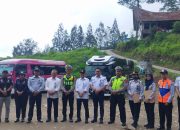 Satlantas Polres Karanganyar Gelar Rampcheck Kendaraan Wisata di Tawangmangu