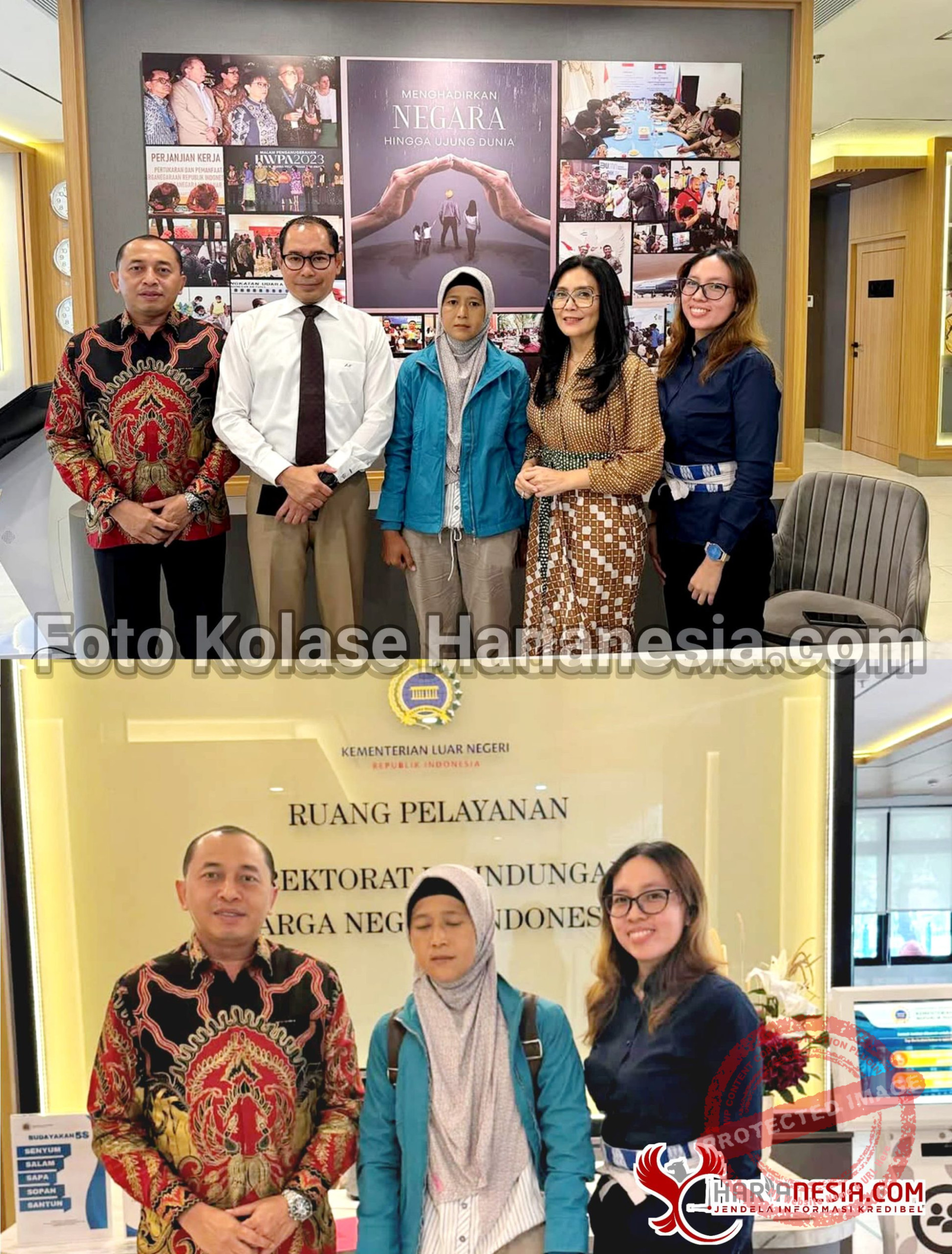 Bersama Rieke Diah Pitaloka Anggota DPRD RI Fraksi PDIP di KementerianLuar Negeri, Serta  Direktur Pelindungan
WNI, saat dampingi  Pengaduan keluarga TKI asal Kab.Bekasi (4/3/2025).