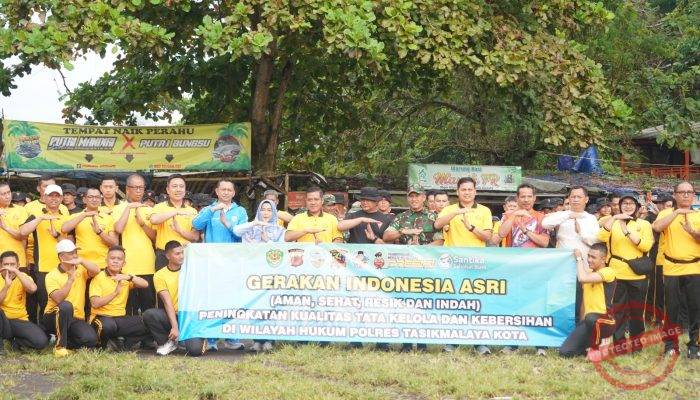 Bangun Soliditas dan Kepedulian Lingkungan, Kapolres Tasikmalaya Kota Pimpin Olahraga Bersama dan Aksi Bersih Situ Gede