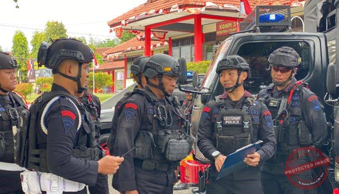 Pastikan Keamanan Masyarakat, Satbrimob Polda Jateng Gelar Apel Kesiapsiagaan dan Pengecekan Alutsista