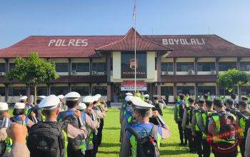 Jelang Ops Ketupat Candi 2026, Polres Boyolali Gelar Apel Pengecekan Kesiapan Personel dan Kelengkapan