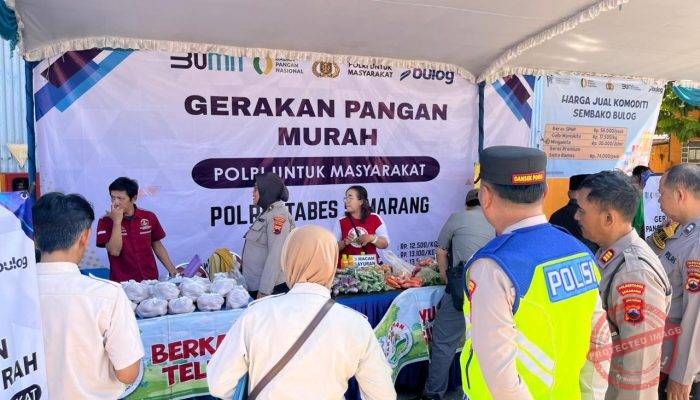 Polrestabes Semarang Gelar Gerakan Pangan Murah “Polri untuk Masyarakat” di Pedurungan