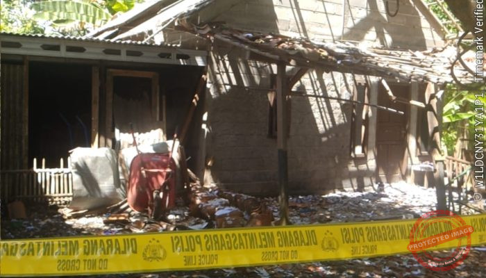 Sebuah Mercon Rakitan Menghancurkan Sebuah Rumah di Pituruh Purworejo