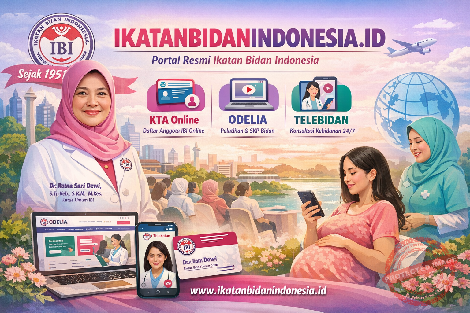 Mengenal ikatanbidanindonesia.id IBI, KTA & ODELIA