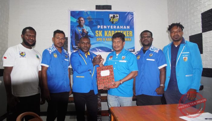 DPD KNPI Papua Tengah Tunjuk Arden Temorubun Pimpin Karateker KNPI Mimika