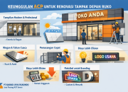 Kenapa ACP Banyak Dipakai untuk Renovasi Tampak Depan Ruko Ini Alasannya