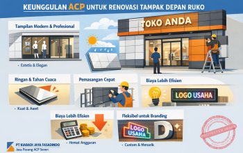 Kenapa ACP Banyak Dipakai untuk Renovasi Tampak Depan Ruko Ini Alasannya