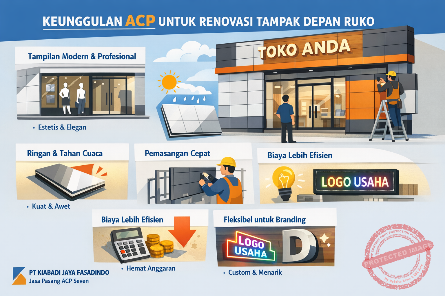 Kenapa ACP Banyak Dipakai untuk Renovasi Tampak Depan Ruko Ini Alasannya