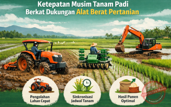 Musim Tanam Padi Lebih Tepat Berkat Dukungan Alat Berat Pertanian