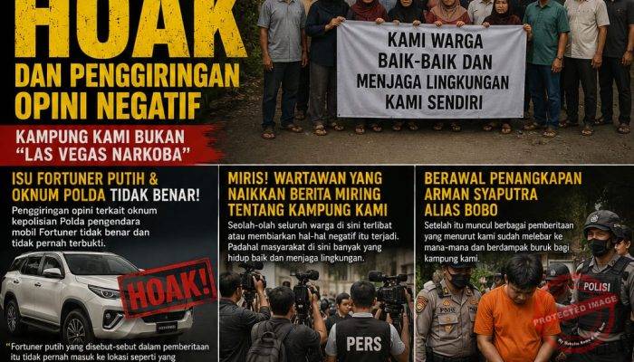 Hoaks, Sensasi, dan Propaganda: Jalan Kebun Sayur Menolak Dicap Kampung Kriminal