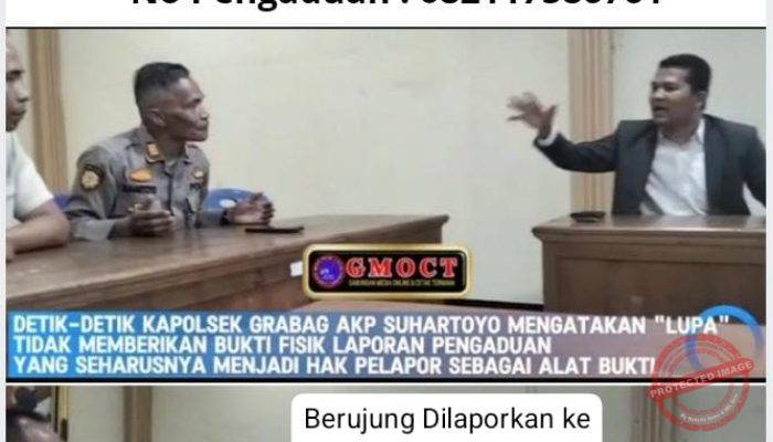 Detik-detik Kapolsek Grabag Mengaku Lupa Serahkan Bukti Laporan, Bungkam Saat Ditanya Hak Pelapor Secara Presisi
