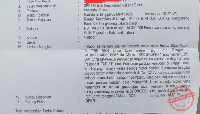 Viral Dugaan Pencurian Modus ART Rekrutan Facebook, Sejumlah Korban Kehilangan Motor hingga Barang Berharga
