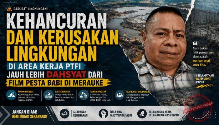 Dampak Tailing Freeport Dinilai Lebih Serius dari Kontroversi Film Pesta Babi