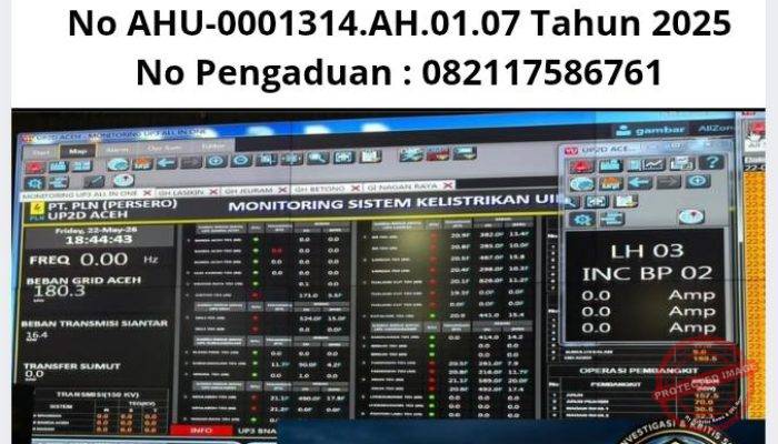 Keanehan Distribusi Listrik Aceh: Alue Bilie Menyala, Seumayam Padam Total, Sistem Monitoring Tercatat 0,00 Hz