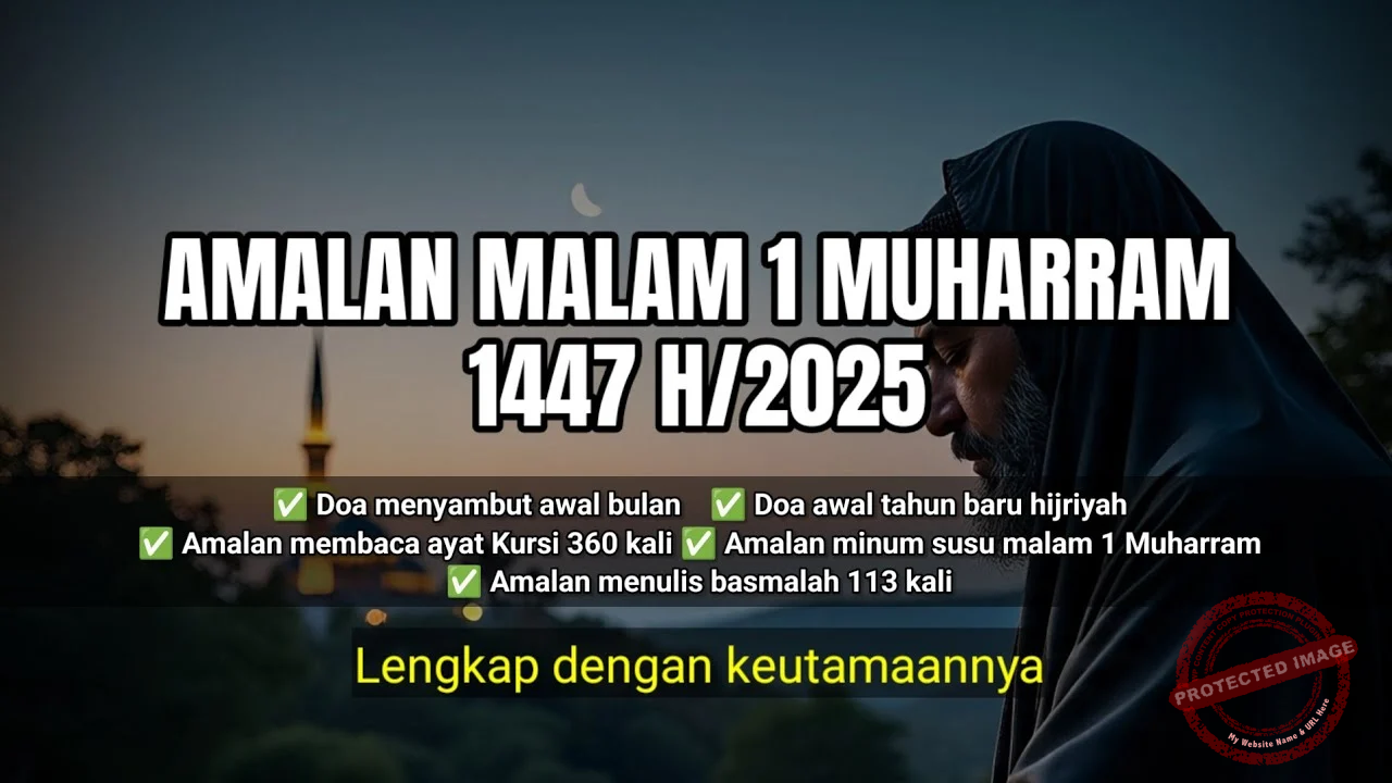 5 Amalan Utama Malam 1 Muharram 2026: Doa Awal Tahun, Tradisi Minum Susu Putih, dan 3 Amalan Lainnya