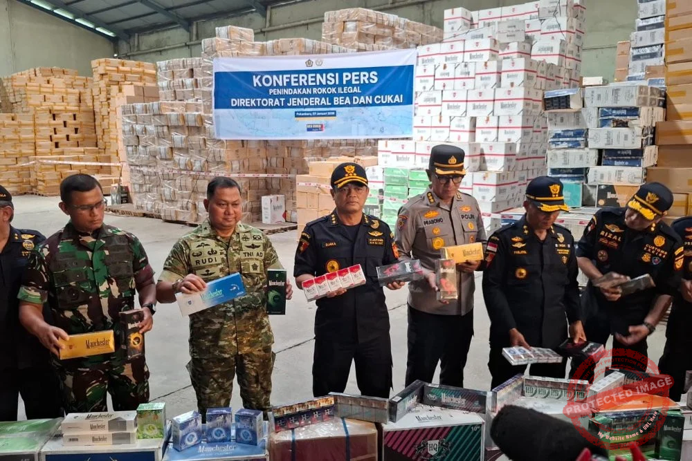 8,9 Juta Batang Rokok Ilegal Terbongkar, Djaka Budi Utama: Kerugian Negara Terselamatkan Rp8,66 Miliar