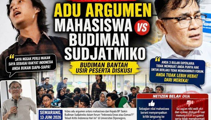 Budiman Sudjatmiko Bantah Usir Mahasiswa Usai Debat Panas: “Saya Justru Minta Dia Tetap di Forum”