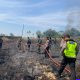 Polres Boyolali Bersama Damkar dan TNI Sigap Tangani Kebakaran Lahan di Mojosongo
