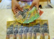 Grafik pergerakan nilai tukar AUD/USD yang melemah ke 0,7161