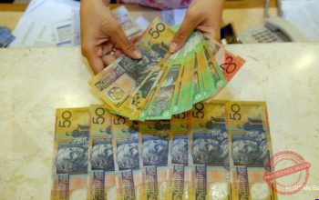 Grafik pergerakan nilai tukar AUD/USD yang melemah ke 0,7161