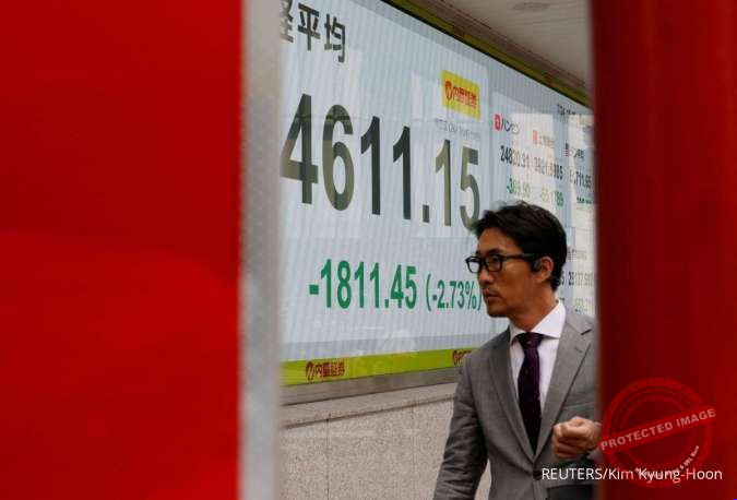 Grafik indeks bursa Asia mayoritas melemah pada 31 Agustus 2026