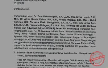 BBHAR PDI Perjuangan Somasi KWP: Dedy Sitorus Tidak Pernah Sebut “Wartawan Gerombolan Sirkus”