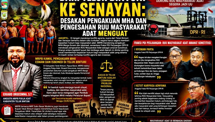 Dari Teluk Bintuni ke Senayan: Desakan Pengakuan MHA dan Pengesahan RUU Masyarakat Adat Menguat