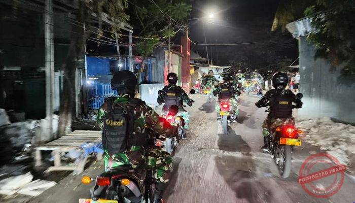Jaga Wilayah, Koramil 1408-04/Bontoala Gencarkan Patroli Masif Berantas Begal dan Geng Motor