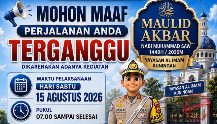 Satlantas Polres Kuningan Imbau Pengguna Jalan Antisipasi Kepadatan Arus Lalu Lintas Saat Maulid Akbar