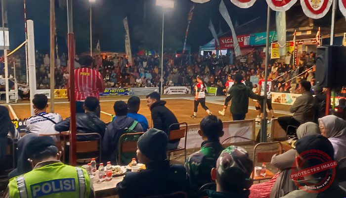 Turnamen Bola Volly Piala Bupati Wonogiri Memasuki Semifinal, Polsek Slogohimo Perketat Pengamanan
