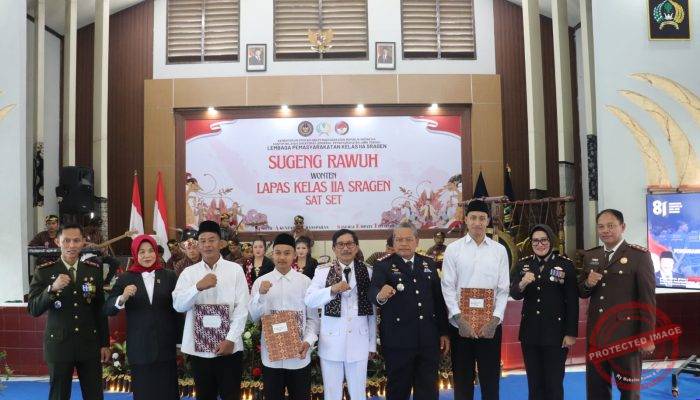Kapolres Sragen Bersama Forkopimda Hadiri Penyerahan Remisi, 313 Warga Binaan Lapas Sragen Terima Remisi
