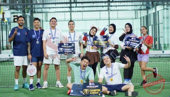 Lawyers ON Court YLC Peradi Bandung Gelar Mini Event Padel Antar Advokat Muda