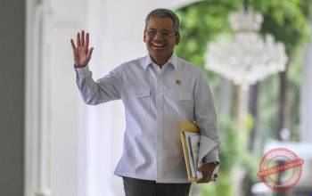 Ekonomi Paruh Kedua 2026 — Suahasil Nazara memberikan keterangan pers terkait proyeksi pertumbuhan ekonomi di kantor Bank Indonesia, Jakarta.